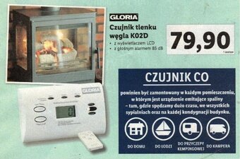 Lidl GLORIA Czujnik tlenku węgla K02D oferta