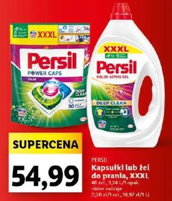 Lidl PERSIL Kapsułki lub żel do prania, XXXL 46 szt., 3,24 L oferta