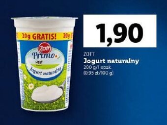 Lidl ZOTT Jogurt naturalny 200 g oferta
