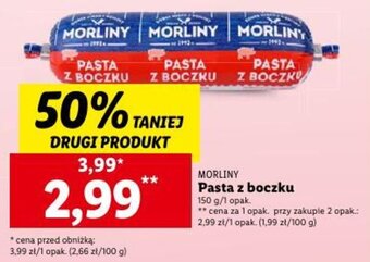 Lidl MORLINY Pasta z boczku 150 g oferta
