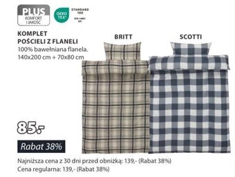 JYSK KOMPLET POŚCIELI Z FLANELI oferta
