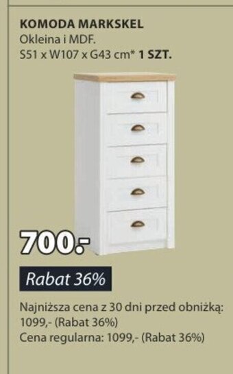 JYSK KOMODA MARKSKEL oferta