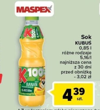 Carrefour Sok KUBUŚ 0,85 l oferta