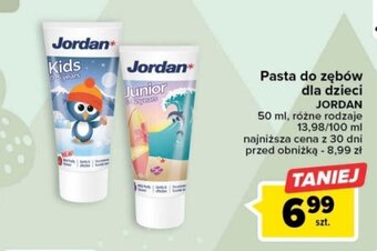 Carrefour Pasta do zębów dla dzieci JORDAN 50 ml oferta