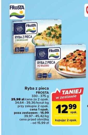 Carrefour Ryba z pieca FROSTA 330-375 g oferta