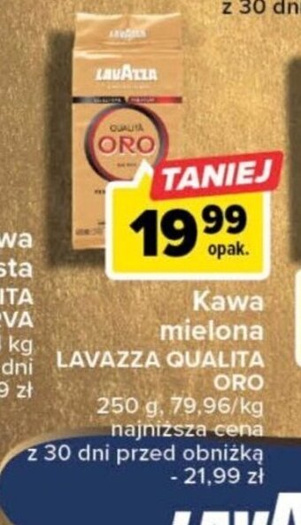 Carrefour Kawa mielona LAVAZZA QUALITA ORO 250 g oferta