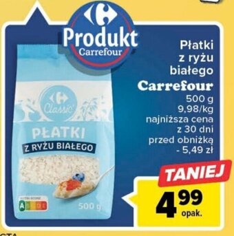 Carrefour Płatki z ryżu białego 500 g oferta