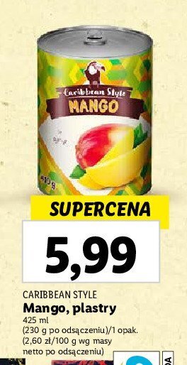 Lidl Mango plastry oferta