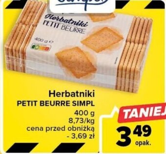 Carrefour Simpl Herbatniki 400g oferta