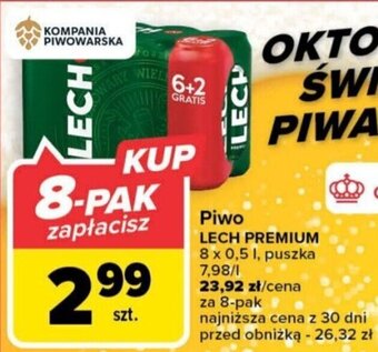Carrefour KOMPANIA PIWOWARSKA Piwo Lech 0,5l oferta