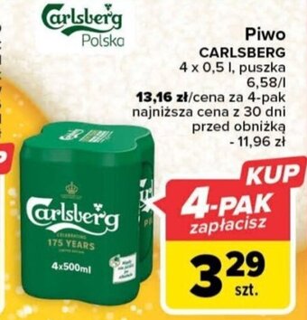 Carrefour Carlsberg Piwo 0,5l oferta
