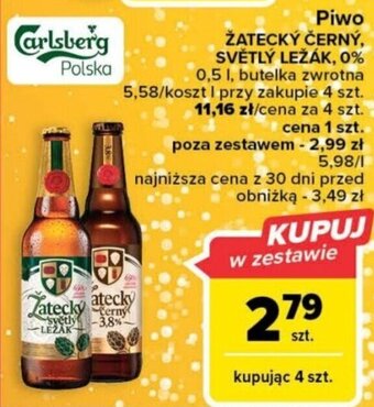 Carrefour Carlsberg Piwo Zatecký 0,5l oferta