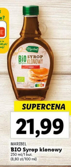 Lidl MARIBEL BIO Syrop klonowy 250 ml oferta