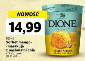 Lidl DIONE Sorbet mango-marakuja z nasionami chia 475 ml oferta