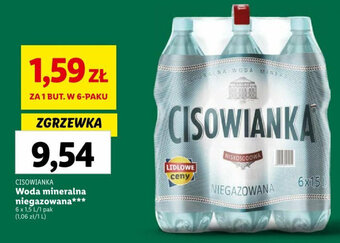 Lidl CISOWIANKA Woda mineralna niegazowana 6x1,5l oferta