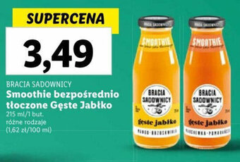 Lidl BRACIA SADOWNICY Smoothie bezpośrednio tłoczone Gęste Jabłko 215ml oferta