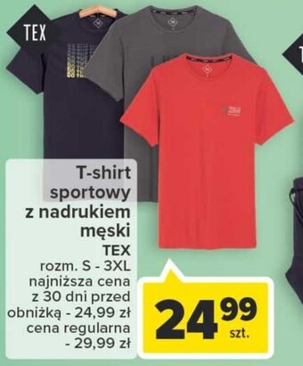 Carrefour T-shirt męski tex oferta