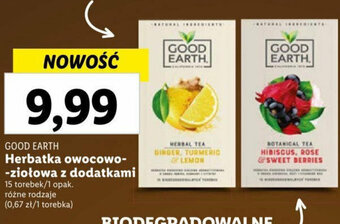 Lidl GOOD EARTH Herbatka owocowo-ziołowa z dodatkami 15tb oferta