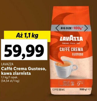 Lidl LAVAZZA Caffè Crema Gustoso, kawa ziarnista 1,1kg oferta