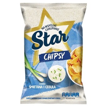 Społem Star chipsy o smaku śmietana i cebula 120 g oferta