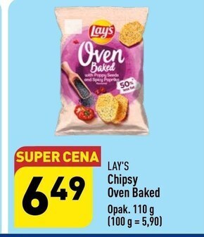 ALDI Lay's oven baked pieczone formowane chipsy ziemniaczane z makiem o smaku ostrej papryki 110 g oferta
