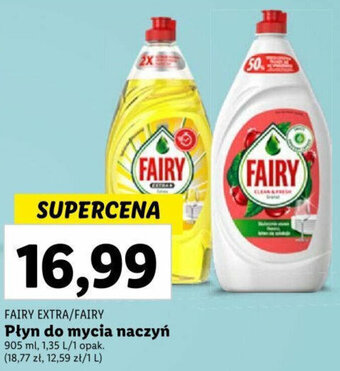 Lidl FAIRY EXTRA/FAIRY Płyn do mycia naczyń 905 ml, 1,35 L oferta