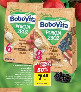 Carrefour Kaszki bezmleczne porcja zbóż BOBOVITA 170g oferta
