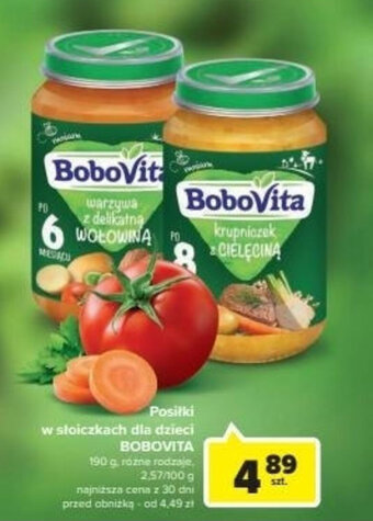 Carrefour Posiłki w słoiczkach dla dzieci BOBOVITA 190g oferta