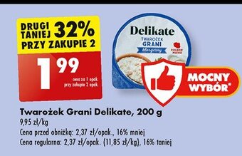 Biedronka Twarożek grani naturalny oferta