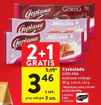 Intermarche Czekolada GOPLANA 90 g oferta