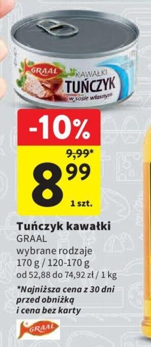 Intermarche Tuńczyk kawałki GRAAL 170g oferta
