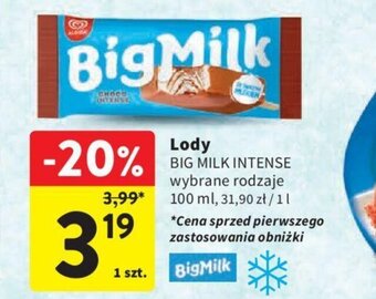 Intermarche Lody BIG MILK INTENSE 100 ml oferta
