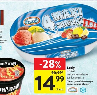 Intermarche Lody KORAL 1,5l oferta