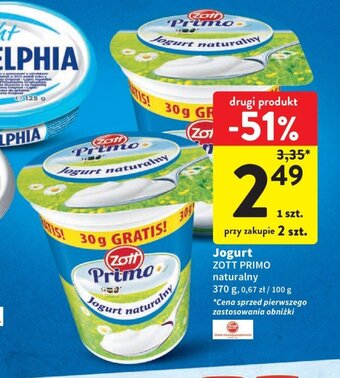 Intermarche Jogurt ZOTT PRIMO 370g oferta