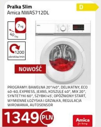 Kakto Pralka Slim Amica NWAS712DL oferta