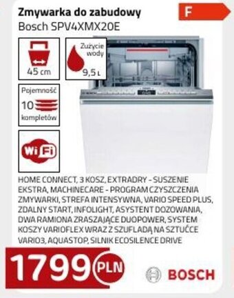 Kakto Zmywarka do zabudowy Bosch SPV4XMX20E oferta