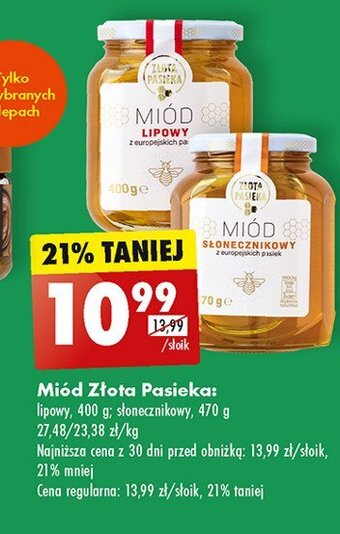 Biedronka Miód słonecznikowy oferta