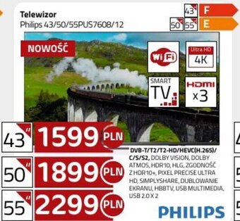 Kakto Telewizor Philips 43/50/55PUS7608/12 oferta