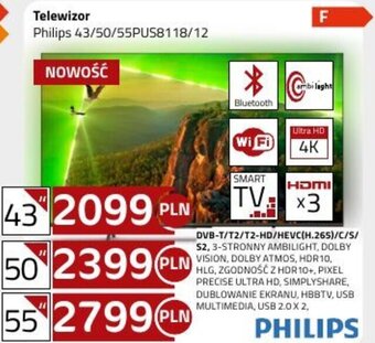 Kakto Telewizor Philips 43/50/55PUS8118/12 oferta