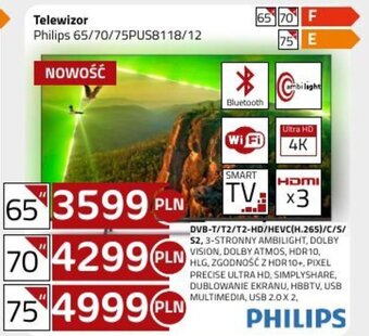 Kakto Telewizor Philips 65/70/75PUS8118/12 oferta