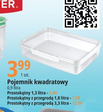 E.Leclerc Pojemnik kwadratowy fresh 0.9l oferta