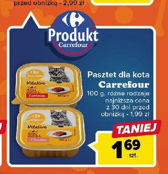 Carrefour Pasztet dla kota z łososiem oferta