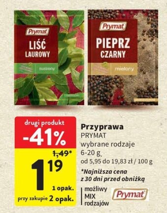 Intermarche Przyprawa PRYMAT 6-20g oferta