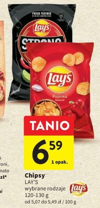 Intermarche Chipsy LAY'S 120-130g oferta