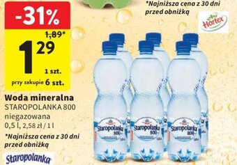 Intermarche Woda mineralna STAROPOLANKA 800 0,5 l oferta