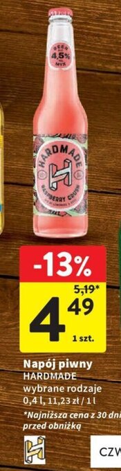 Intermarche Napój piwny HARDMADE 0,4 l oferta
