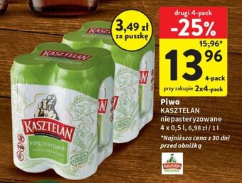 Intermarche Piwo KASZTELAN 4x0,5l oferta