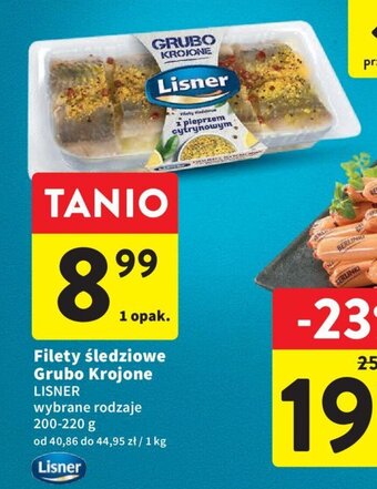 Intermarche Filety śledziowe Grubo Krojone LISNER 200-220g oferta