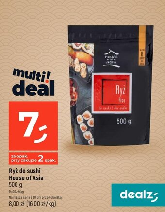 Dealz Ryż do sushi House of Asia 500 14,00 zł/kg oferta