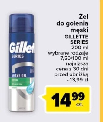 Carrefour Żel do golenia męski GILLETTE SERIES 200 ml oferta